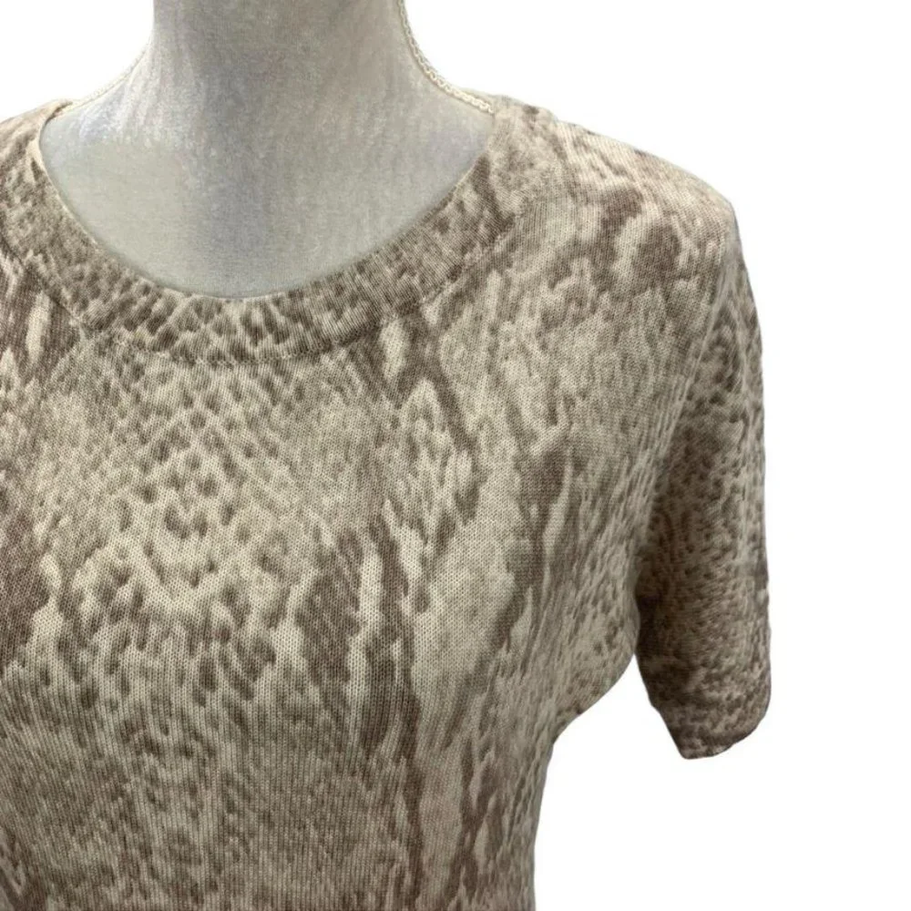 LOFT‎ Bodycon Sweater Dress Merino Wool Snake Print